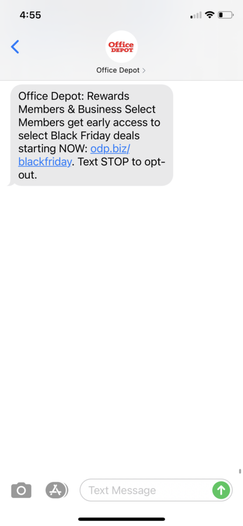 Office Depot Text Message Marketing Example - 11.24.2020.PNG