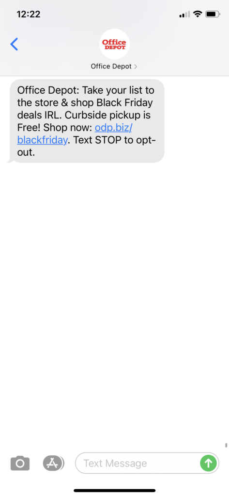 Office Depot Text Message Marketing Example - 11.27.2020.PNG