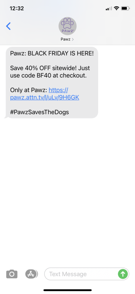 PAWZ Text Message Marketing Example - 11.27.2020.PNG