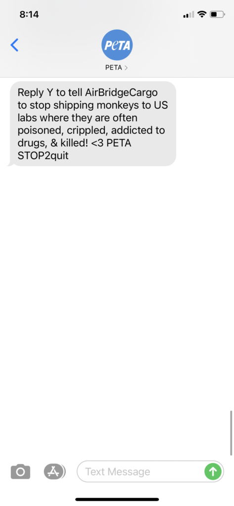 PETA Text Message Marketing Example - 11.12.2020.PNG