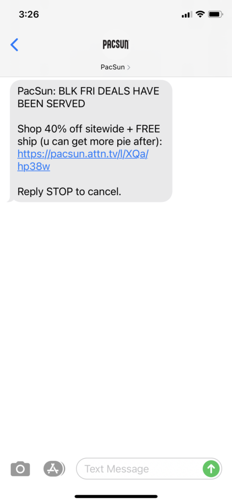 PacSun Text Message Marketing Example - 11.26.2020.PNG
