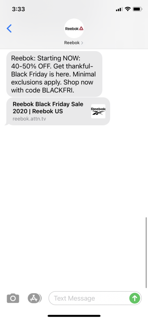 Reebok Text Message Marketing Example - 11.26.2020.PNG