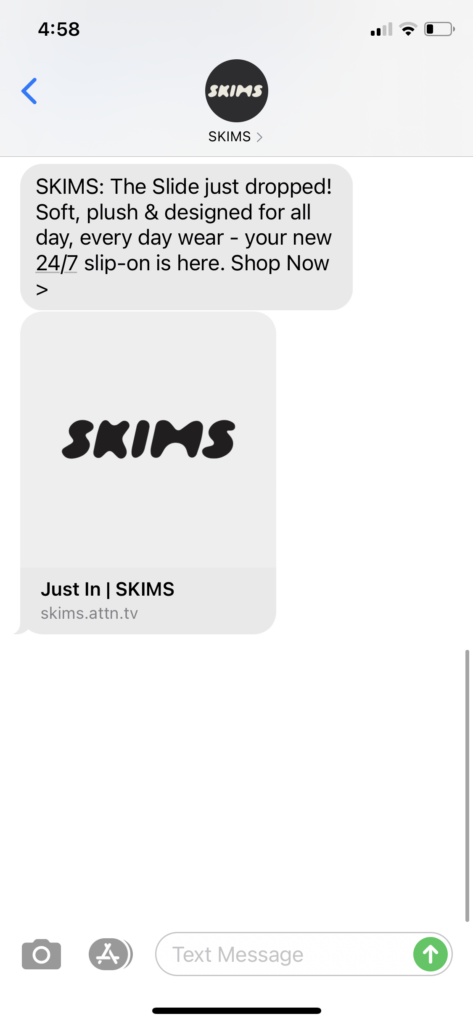SKIMS Text Message Marketing Example - 11.24.2020.PNG