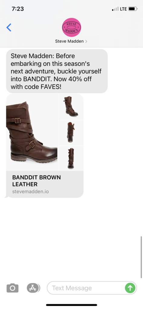 Steve Madden Text Message Marketing Example - 11.19.2020.PNG