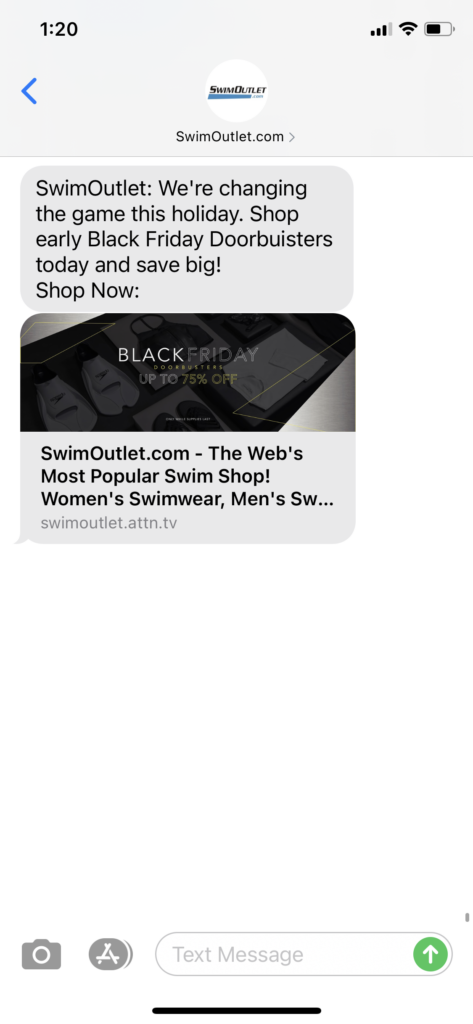 SwimOutlet.com Text Message Marketing Example - 11.16.2020.PNG