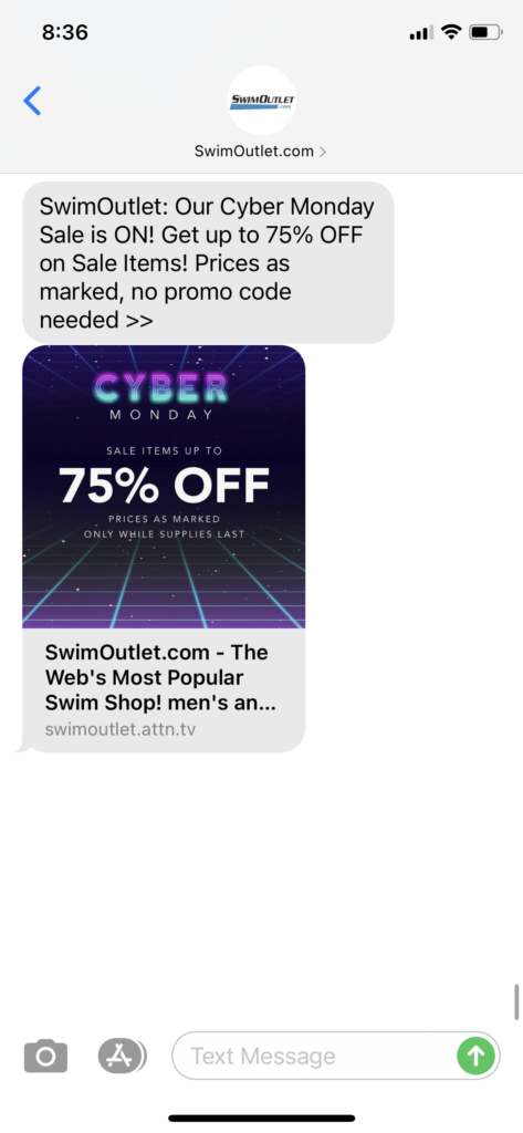 SwimOutlet.com Text Message Marketing Example - 11.30.2020.PNG