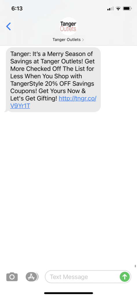 Tanger Outlets Text Message Marketing Example - 11.20.2020.PNG