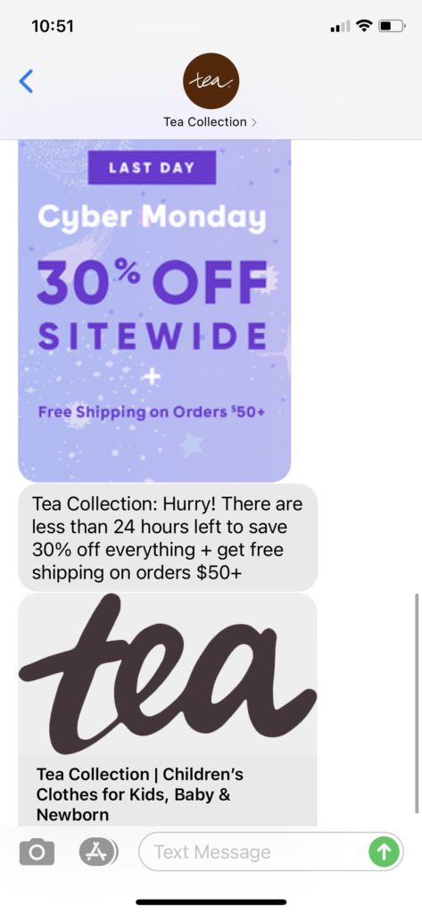 Tea Collection Text Message Marketing Example - 11.30.2020.PNG