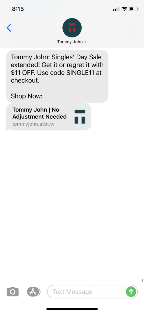 Tommy John Text Message Marketing Example - 11.12.2020.PNG