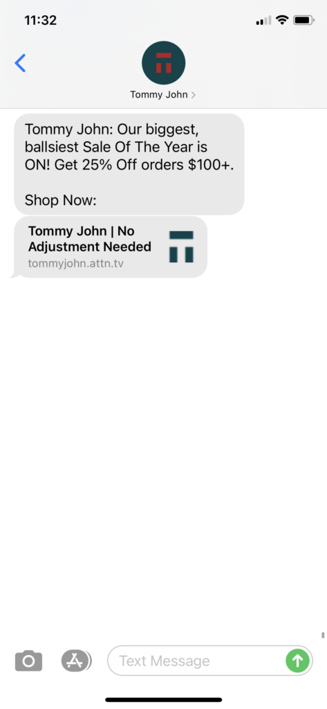 Tommy John Text Message Marketing Example - 11.27.2020.PNG