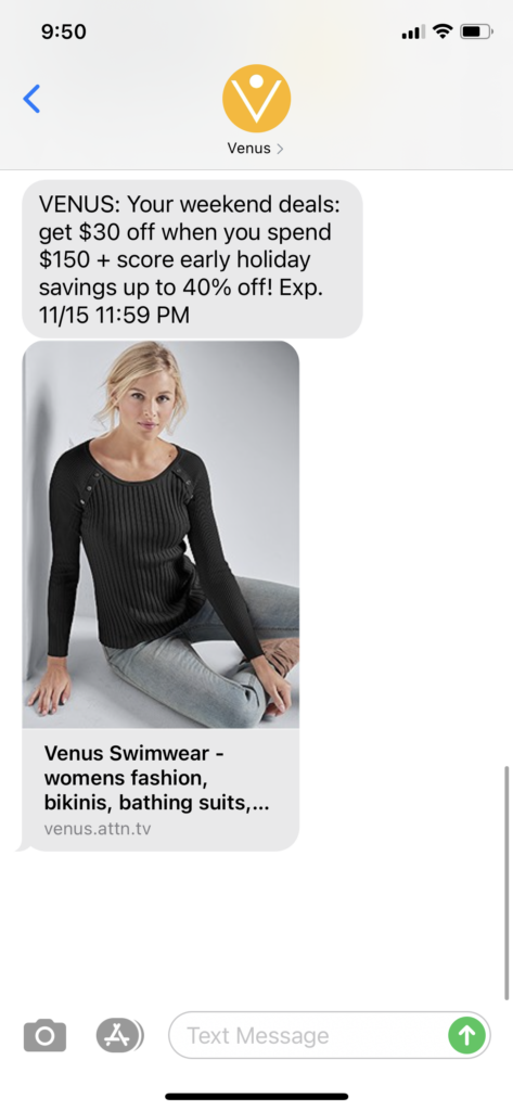 Venus Text Message Marketing Example - 11.13.2020.PNG