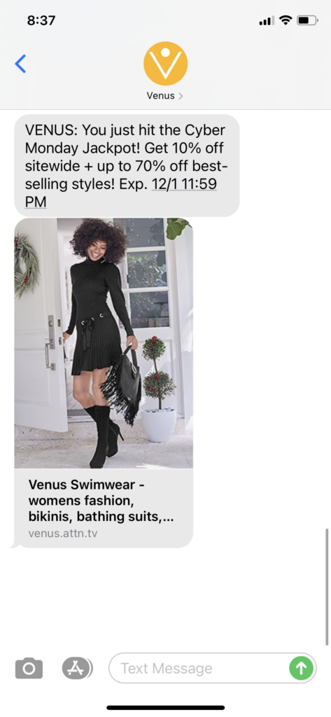 Venus Text Message Marketing Example - 11.30.2020.PNG