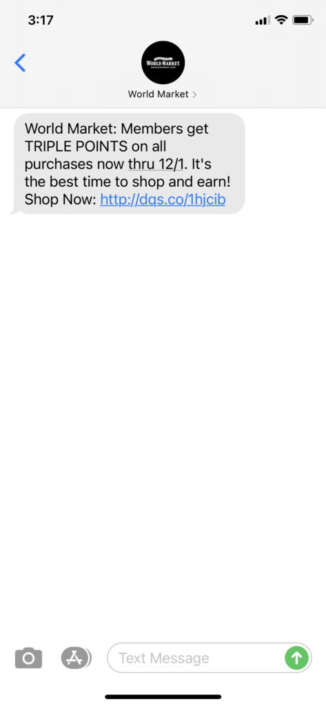 World Market Text Message Marketing Example - 11.27.2020.PNG
