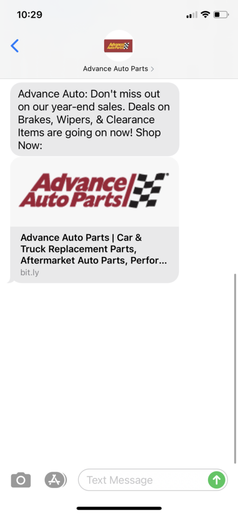 Advanced Auto Text Message Marketing Example - 12.29.2020
