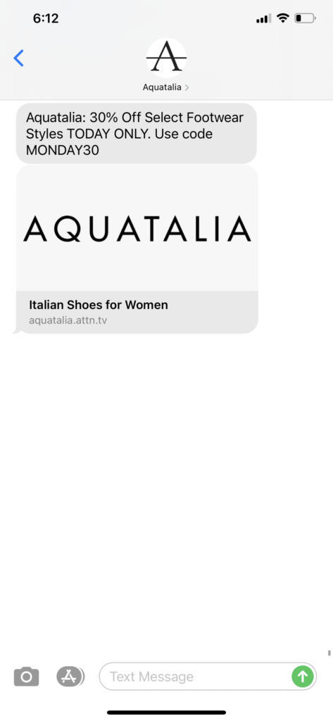 Aquatalia Text Message Marketing Example - 12.7.2020.PNG