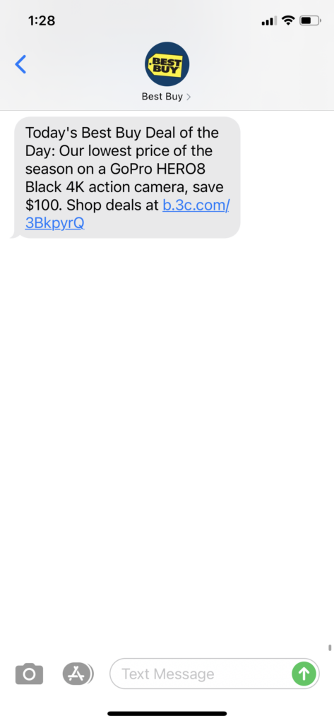 Best Buy Text Message Marketing Example - 12.18.2020