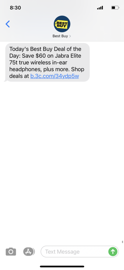 Best Buy Text Message Marketing Example - 12.4.2020.PNG