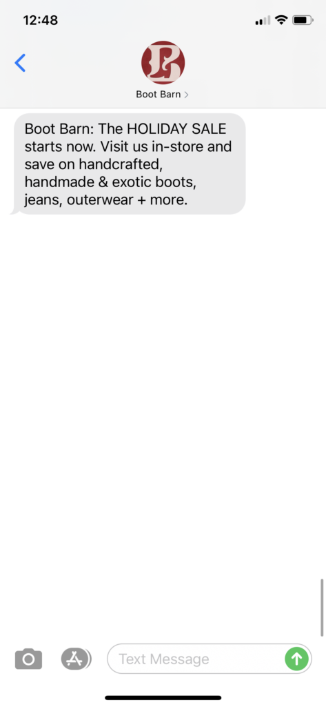 Boot Barn Text Message Marketing Example - 12.7.2020.PNG