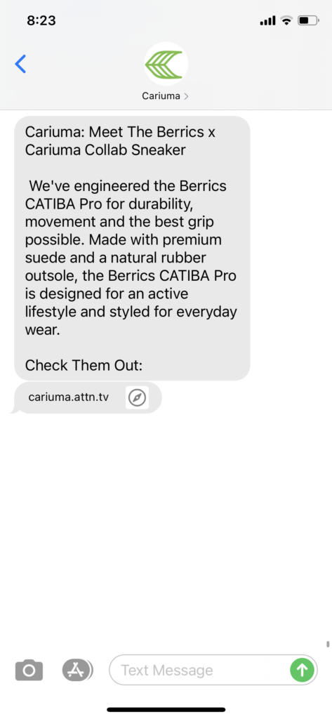 CariumaText Message Marketing Example - 12.4.2020.PNG