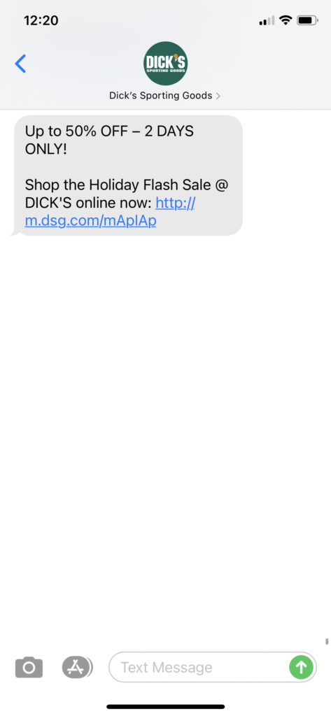 Dick's Text Message Marketing Example - 12.9.2020.PNG
