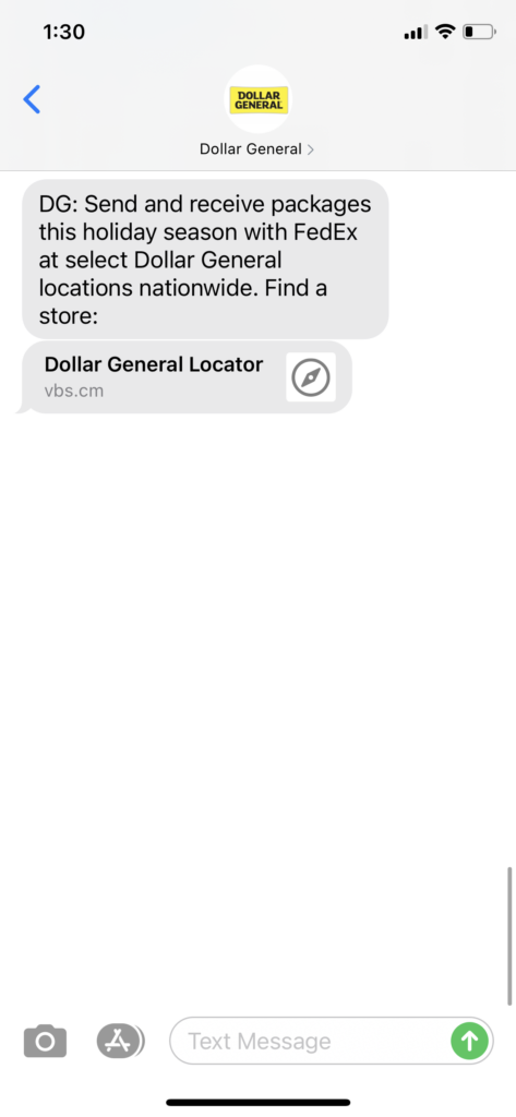 Dollar General Text Message Marketing Example - 12.13.2020.PNG