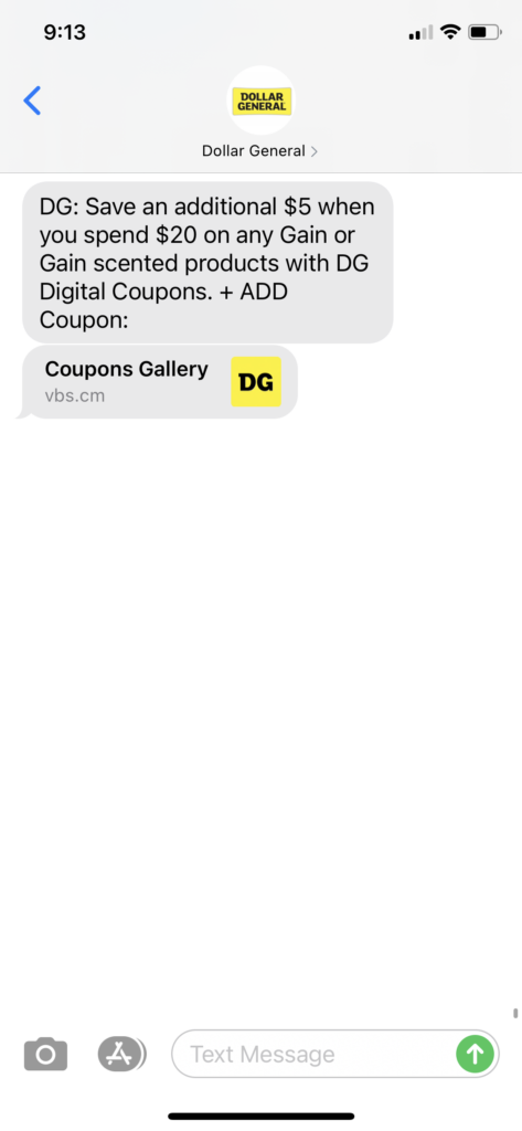 Dollar General Text Message Marketing Example - 12.14.2020.PNG