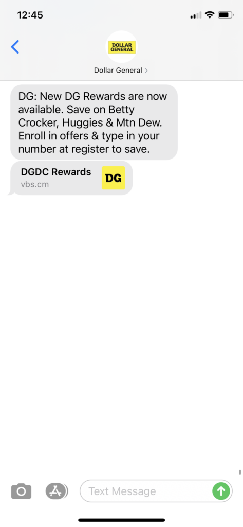 Dollar General Text Message Marketing Example - 12.7.2020.PNG