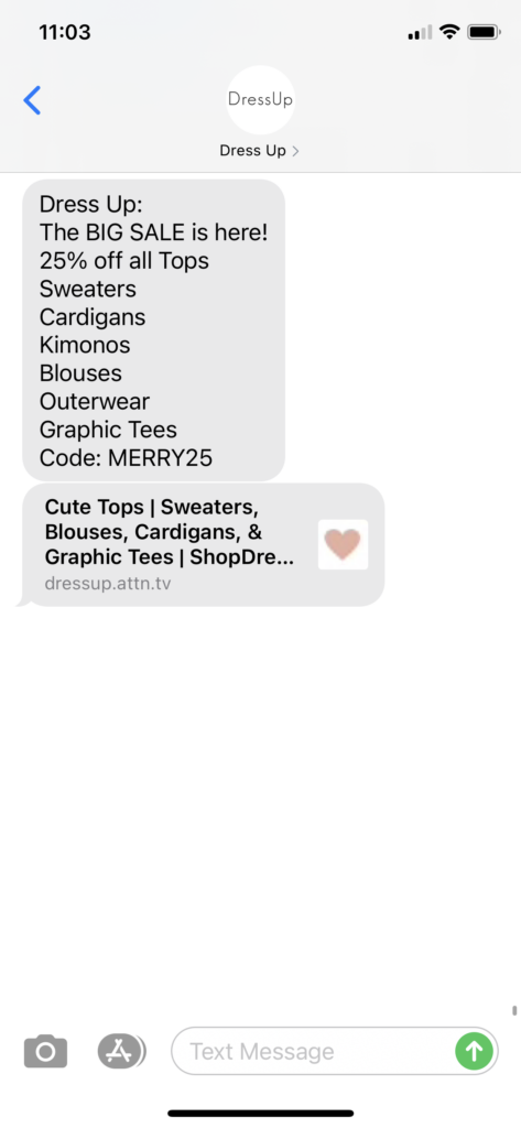 Dress Up Text Message Marketing Example - 12.11.2020.PNG