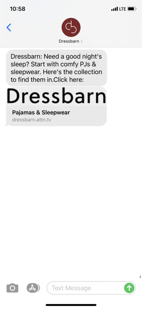 Dressbarn Text Message Marketing Example - 12.17.2020.PNG