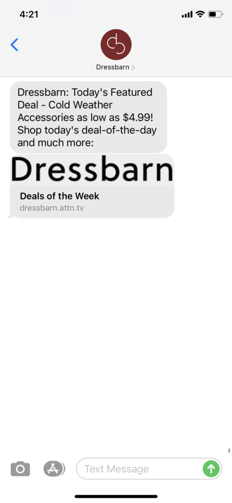 Dressbarn Text Message Marketing Example - 12.2.2020.PNG