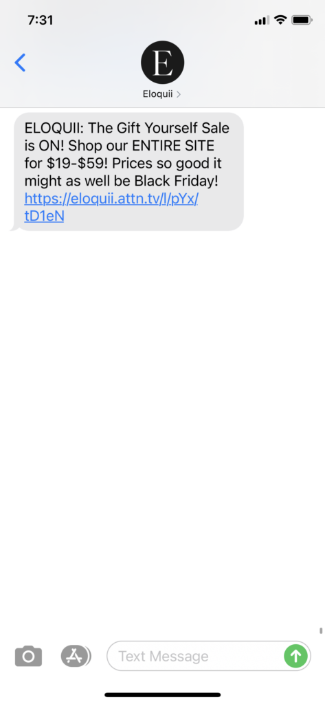 Eloquii Text Message Marketing Example - 12.8.2020.PNG