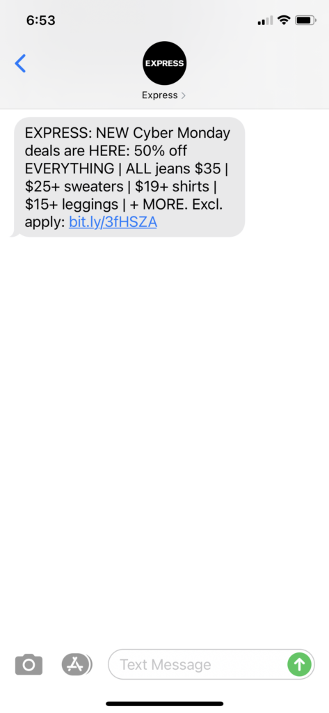 Express Text Message Marketing Example - 11.30.2020.PNG