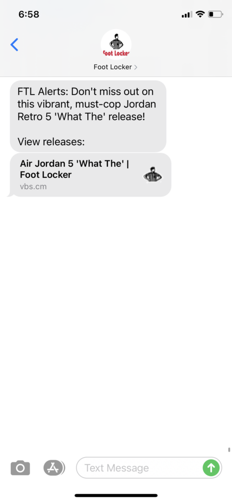 Foot Locker Text Message Marketing Example - 11.11.2020.PNG