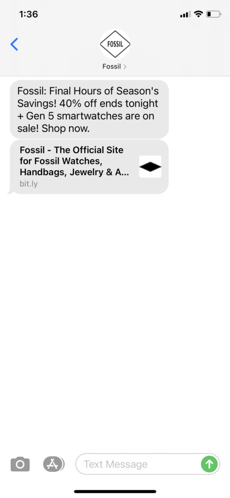Fossil Text Message Marketing Example - 12.13.2020.PNG