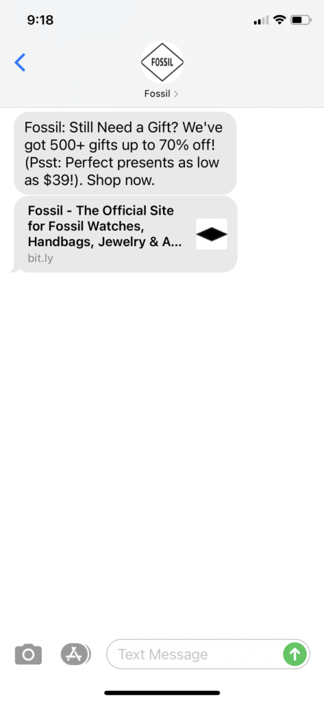 Fossil Text Message Marketing Example - 12.14.2020.PNG