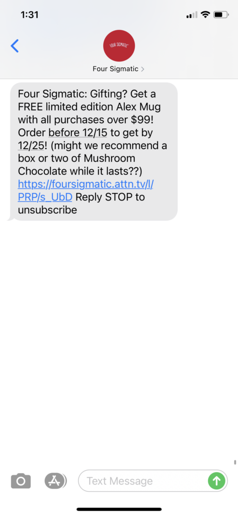 Four Sigmatic Text Message Marketing Example - 12.04.2020.PNG