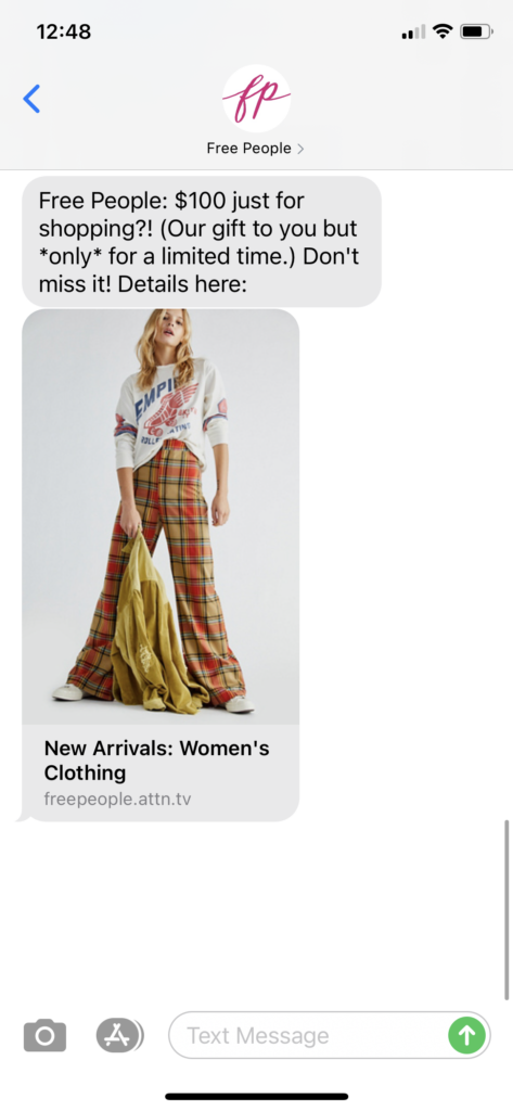 Free People Text Message Marketing Example - 12.7.2020.PNG