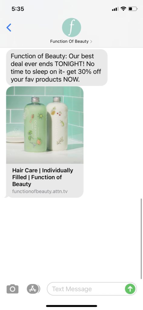 Function of Beauty Text Message Marketing Example - 12.28.2020.PNG
