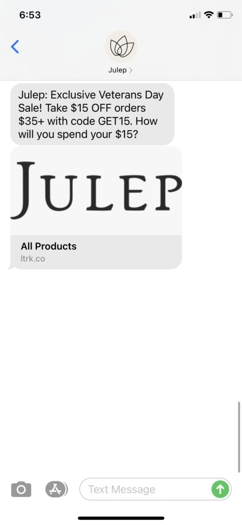 Julep Text Message Marketing Example - 11.11.2020.PNG