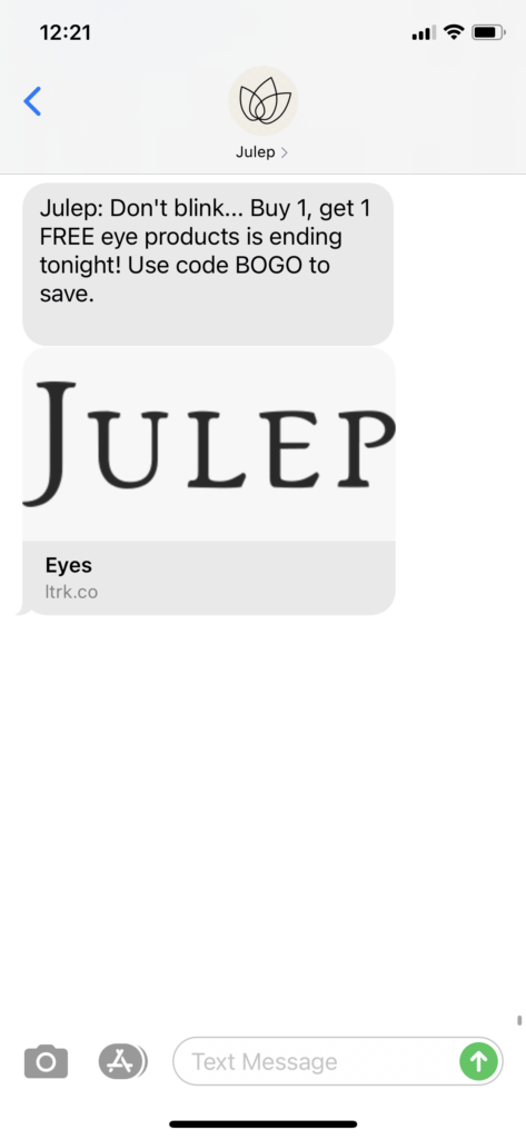 Julep Text Message Marketing Example - 12.9.2020.PNG