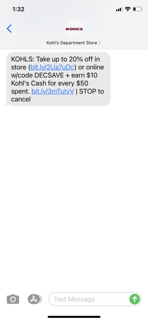 Kohl's Text Message Marketing Example - 12.13.2020.PNG