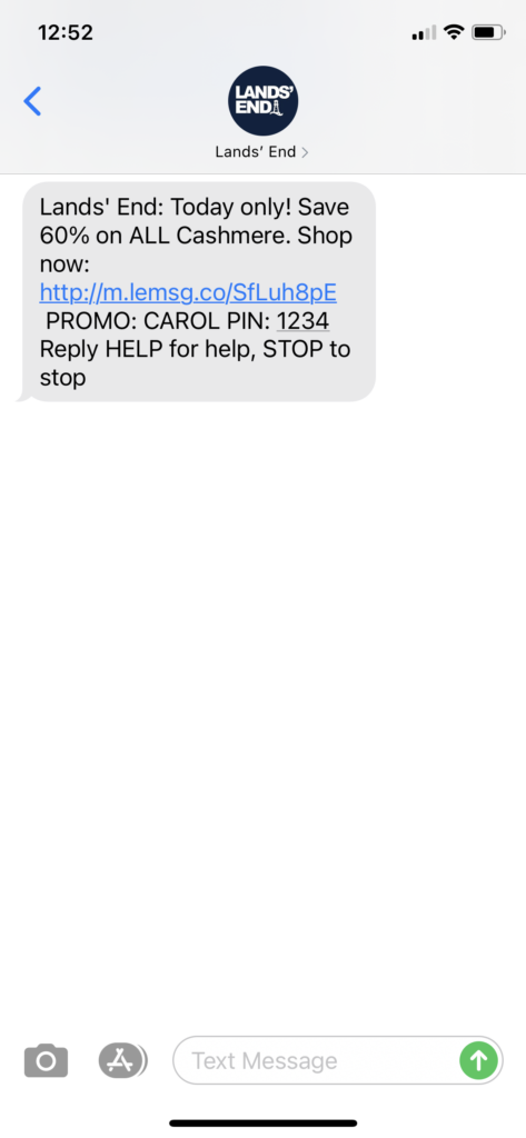 Land's End Text Message Marketing Example - 12.7.2020.PNG