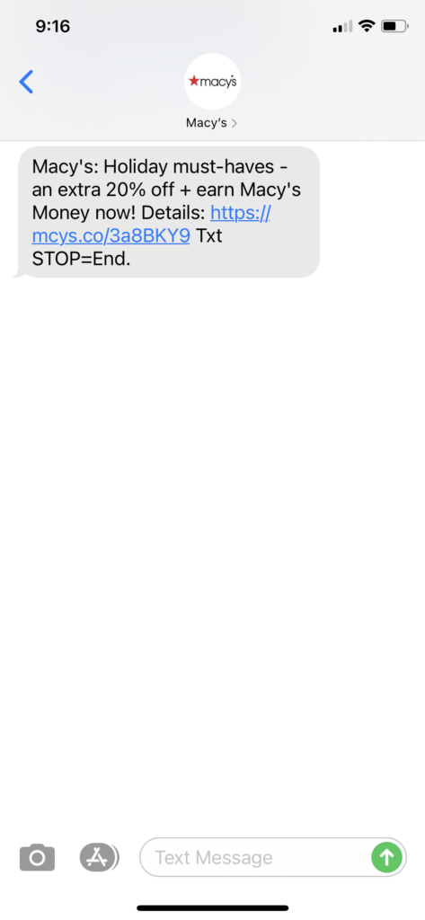 Macy's Text Message Marketing Example - 12.14.2020.PNG