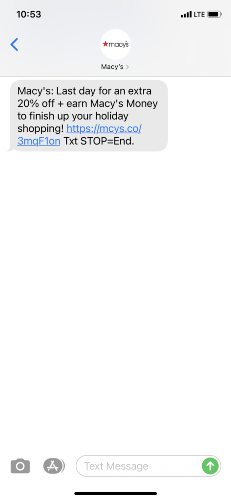 Macy's Text Message Marketing Example - 12.17.2020.PNG