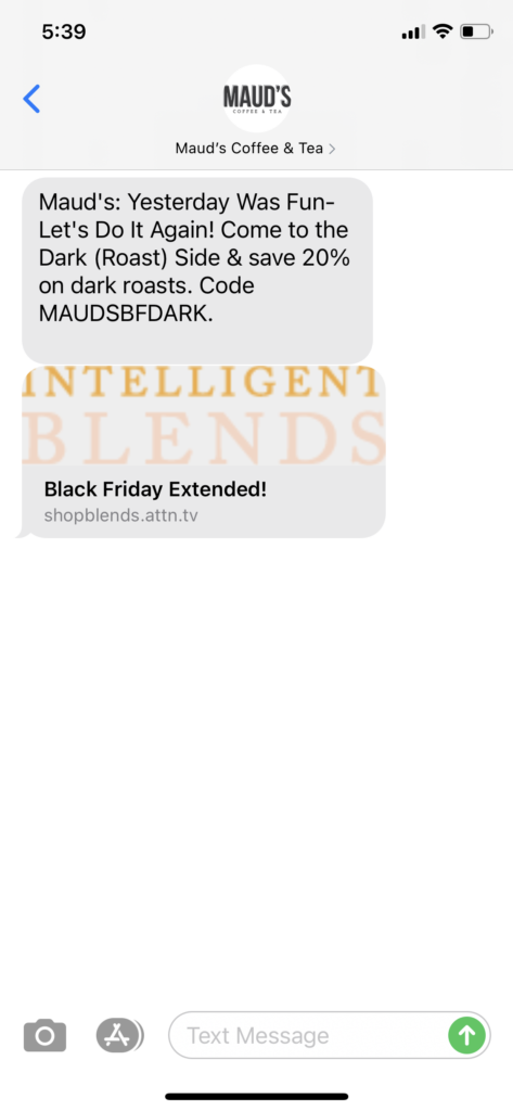 Maud's Text Message Marketing Example - 12.28.2020.PNG