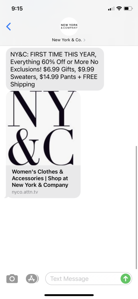 New York and Co Text Message Marketing Example2 - 12.14.2020.PNG