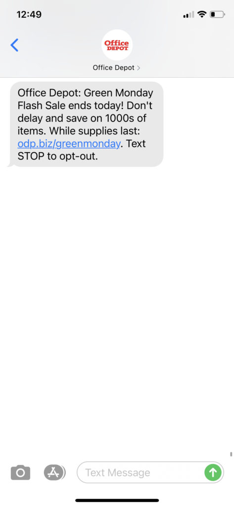 Office Depot Text Message Marketing Example - 12.16.2020.PNG