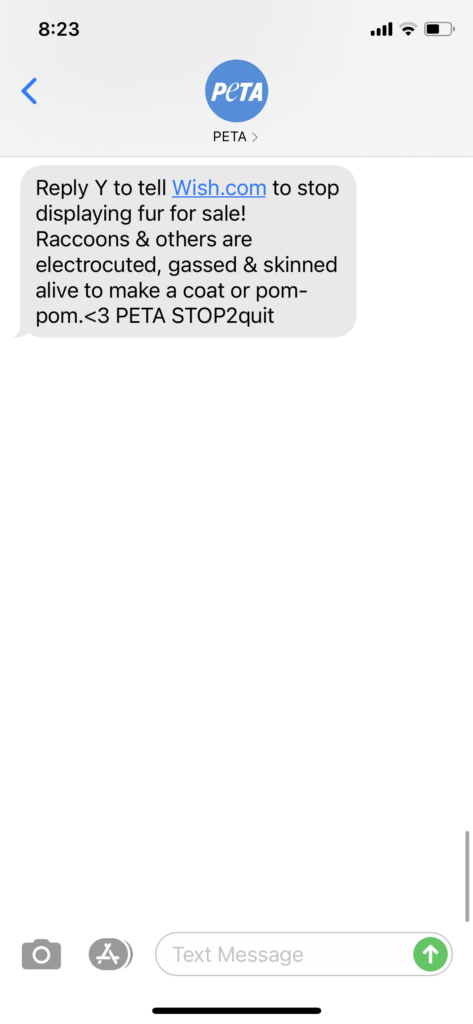 PETA Text Message Marketing Example - 12.4.2020.PNG