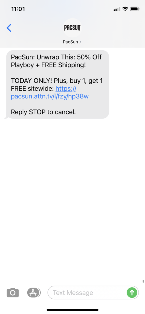 PacSun Text Message Marketing Example - 12.11.2020.PNG