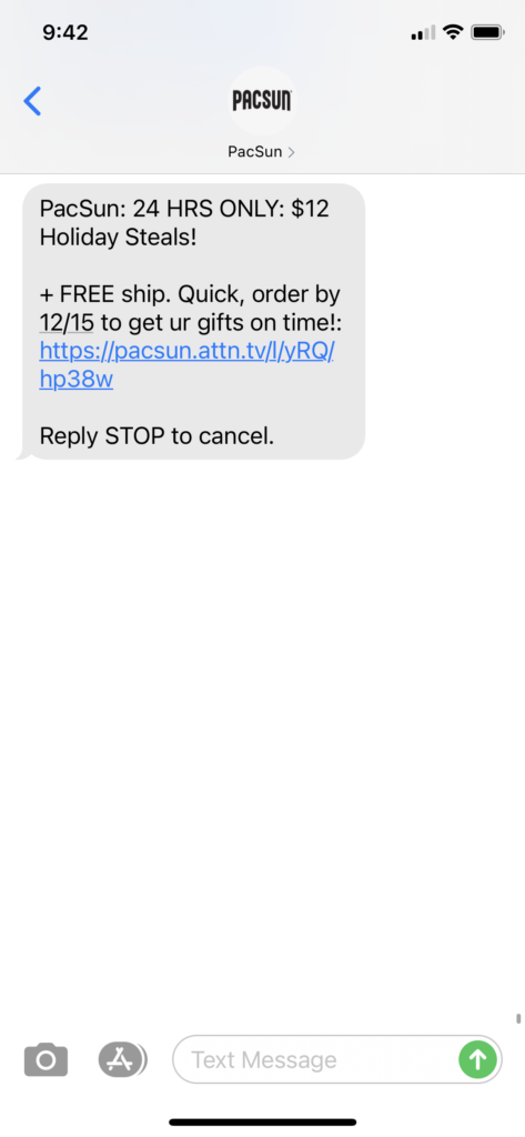 PacSun Text Message Marketing Example - 12.13.2020.PNG
